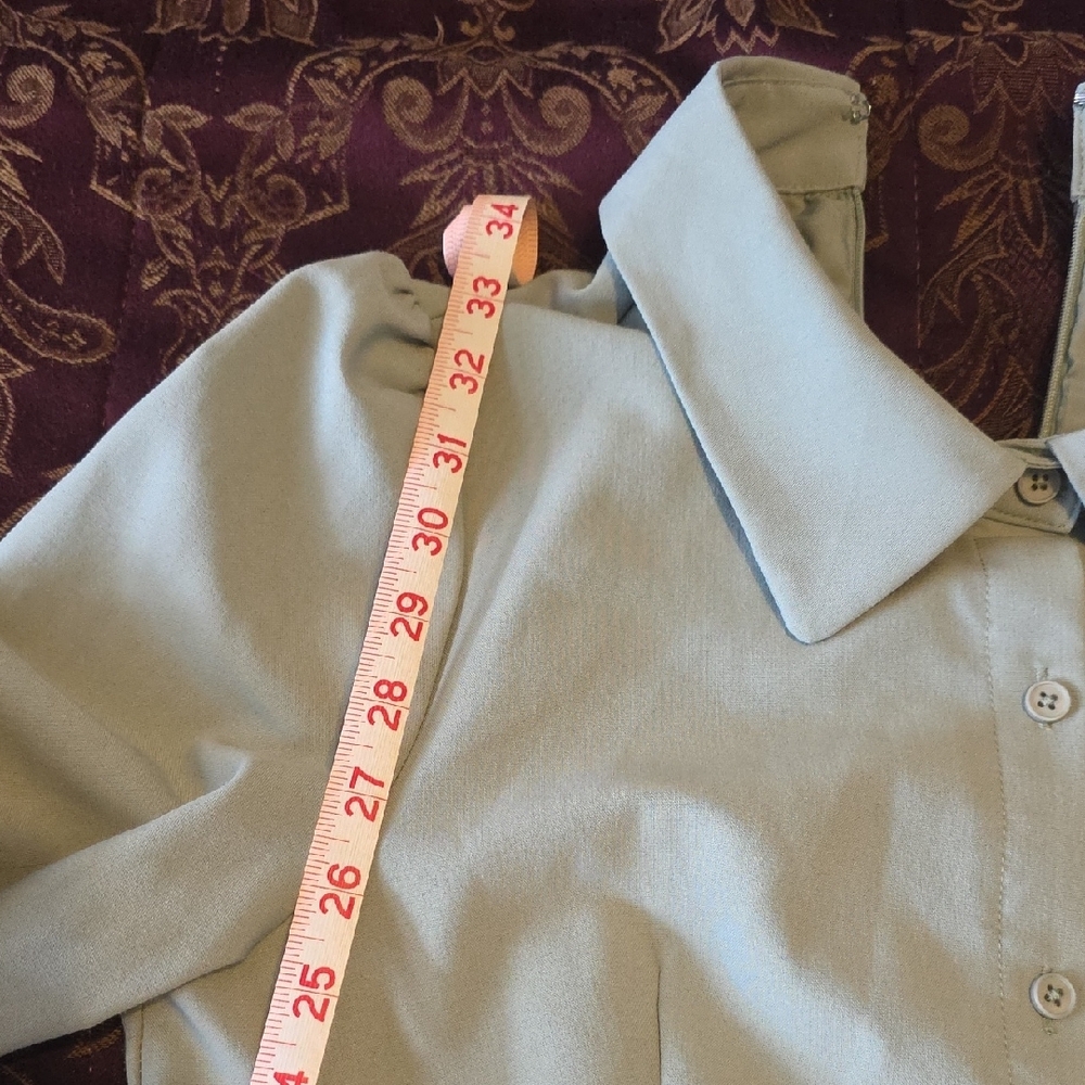 Stylish Green Pleated Dress, Size Small💚 Cute, Like New Condition- Fast Shipper - Picture 6 of 11